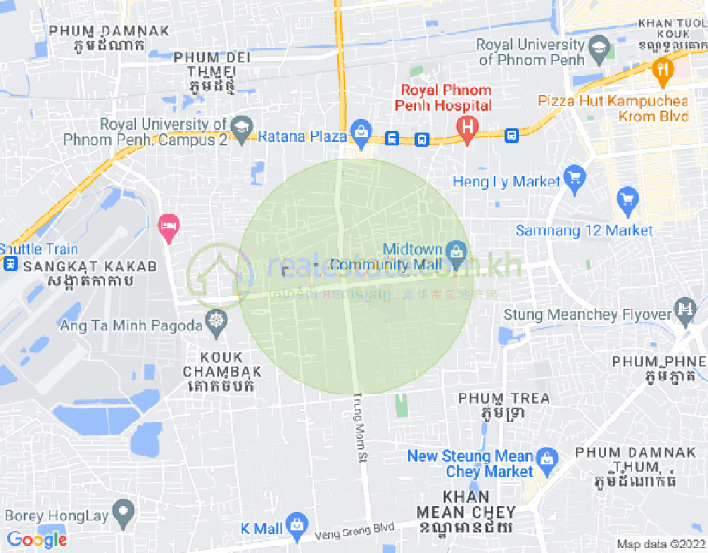 Tuek Thla屯, 森速区, 金边地图