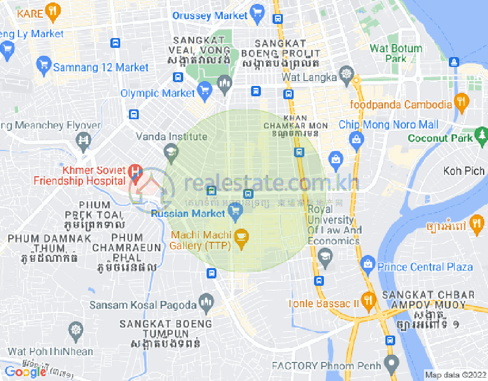 Map of BKK 3, Boeng Keng Kang, Phnom Penh