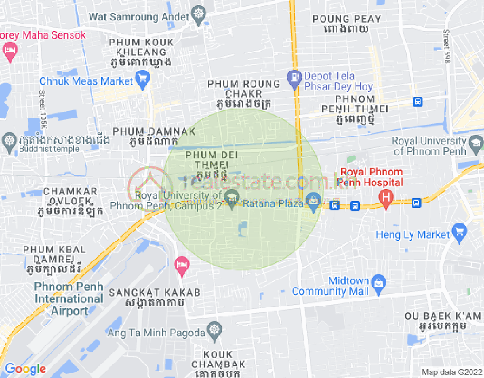 Kamboul分区, 金边地图
