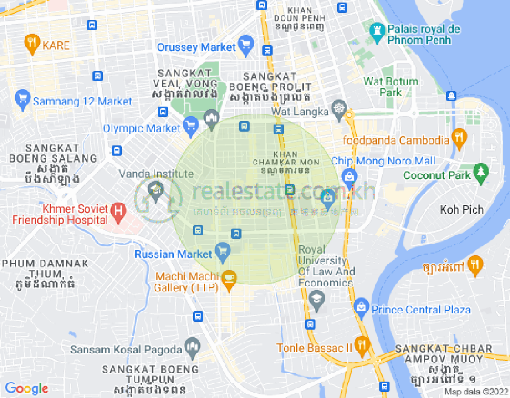 Mapa: BKK 3, Boeng Keng Kang, Phnom Penh