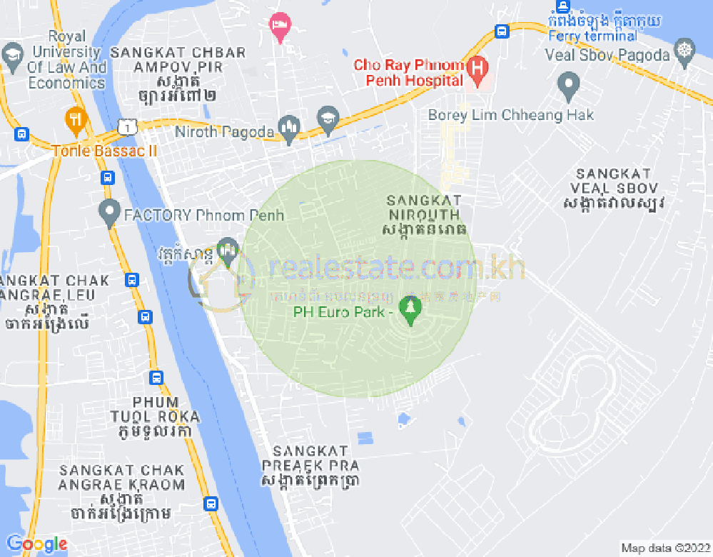Nirouth分区, 铁桥头区, 金边地图