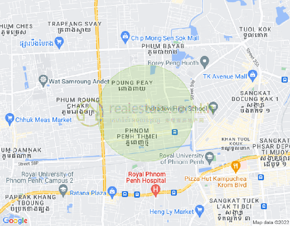 新金边, 森速区, 金边地图