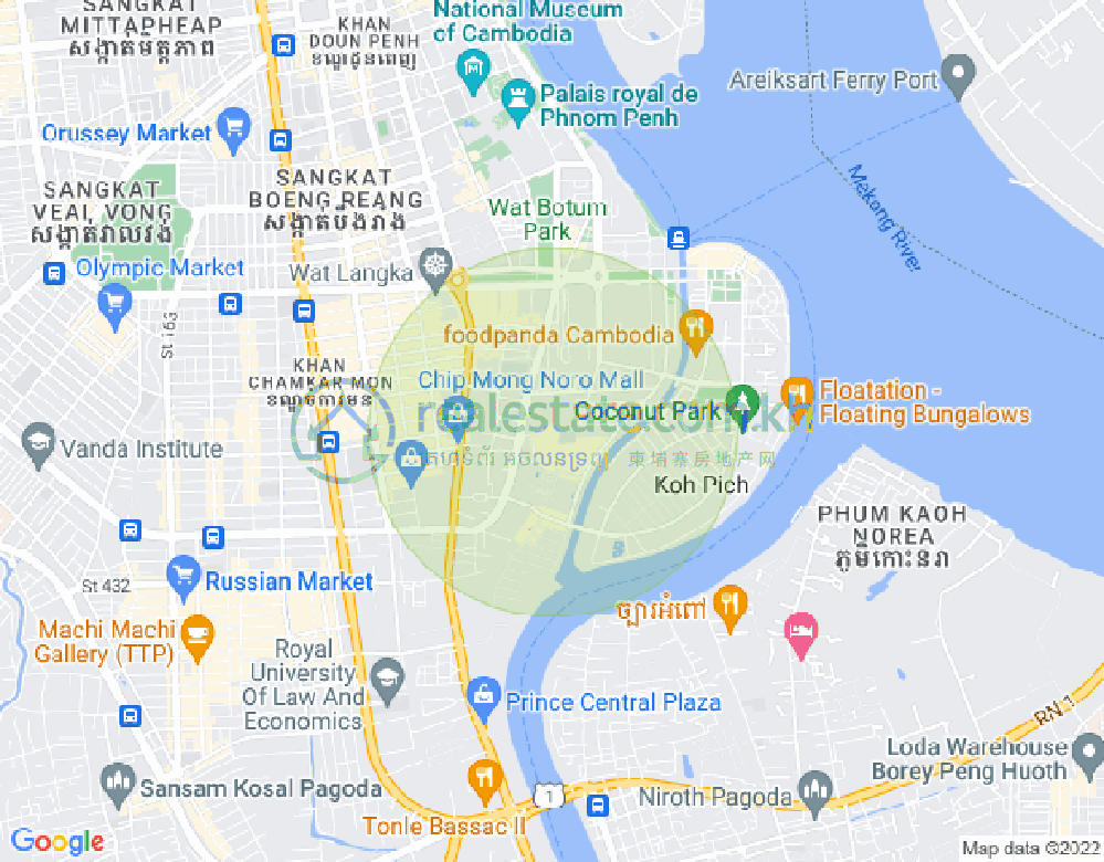 แผนที่ โตนเลบาสัก, จัมการมอน, พนมเปญ