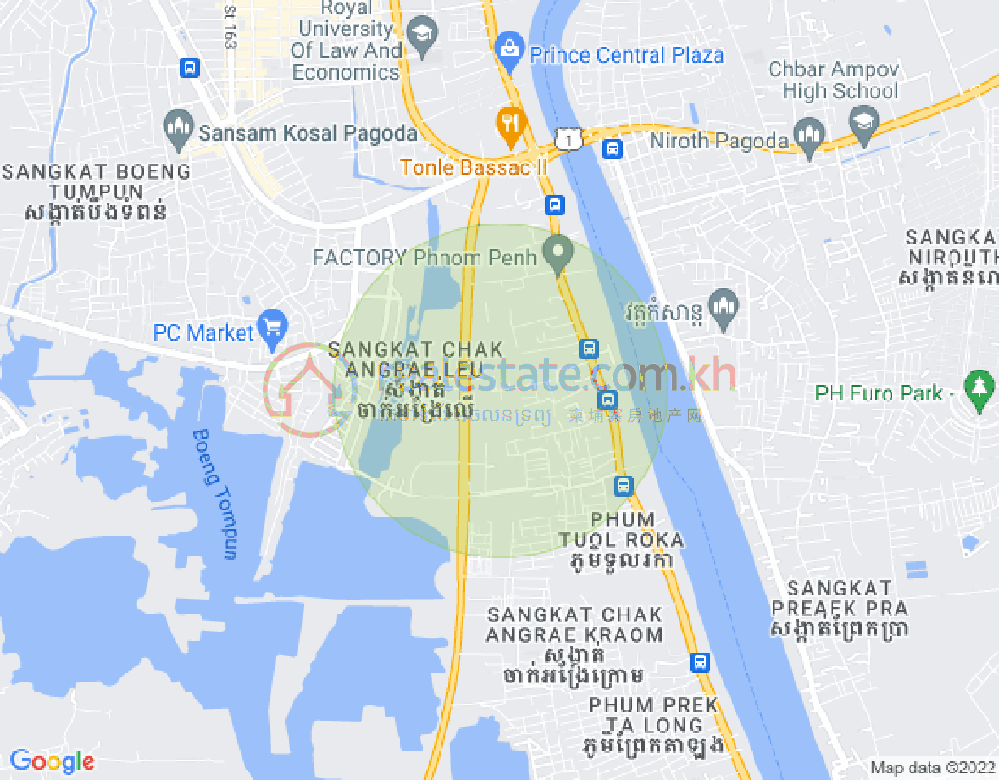 Mapa: Chak Angrae Kraom, Meanchey, Phnom Penh