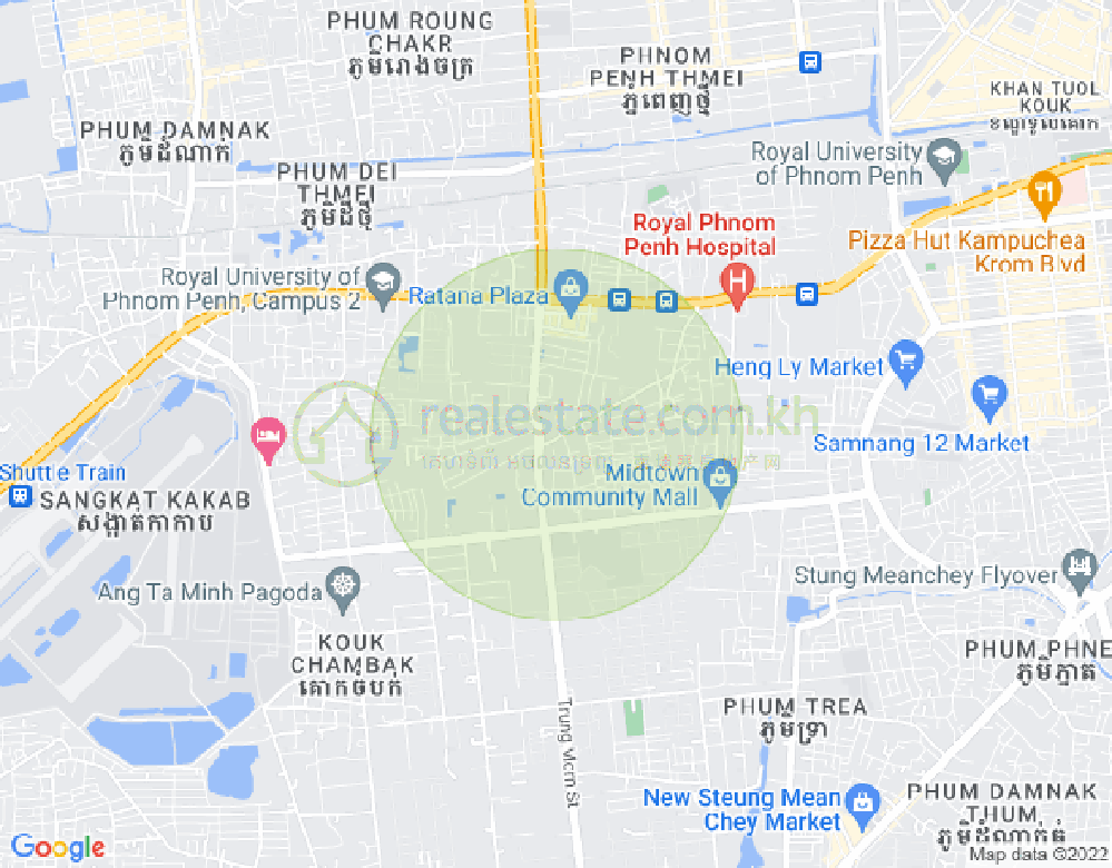 แผนที่ ตึกทลา, แซนสก, พนมเปญ