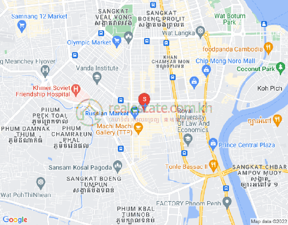 Map of Toul Tum Poung 1, Chamkarmon, Phnom Penh