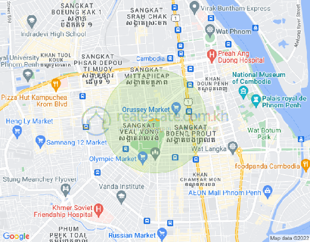 Map of Veal Vong, 7 Makara, Phnom Penh