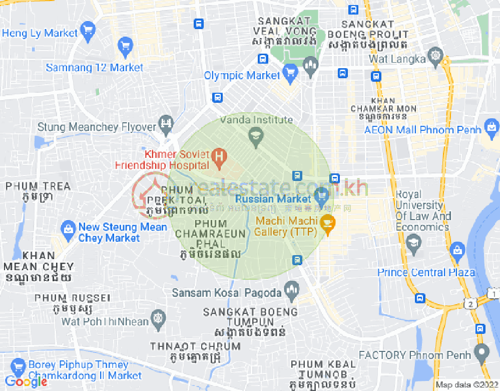 แผนที่ ตุมนบตึก, บึงเกงกอง, พนมเปญ