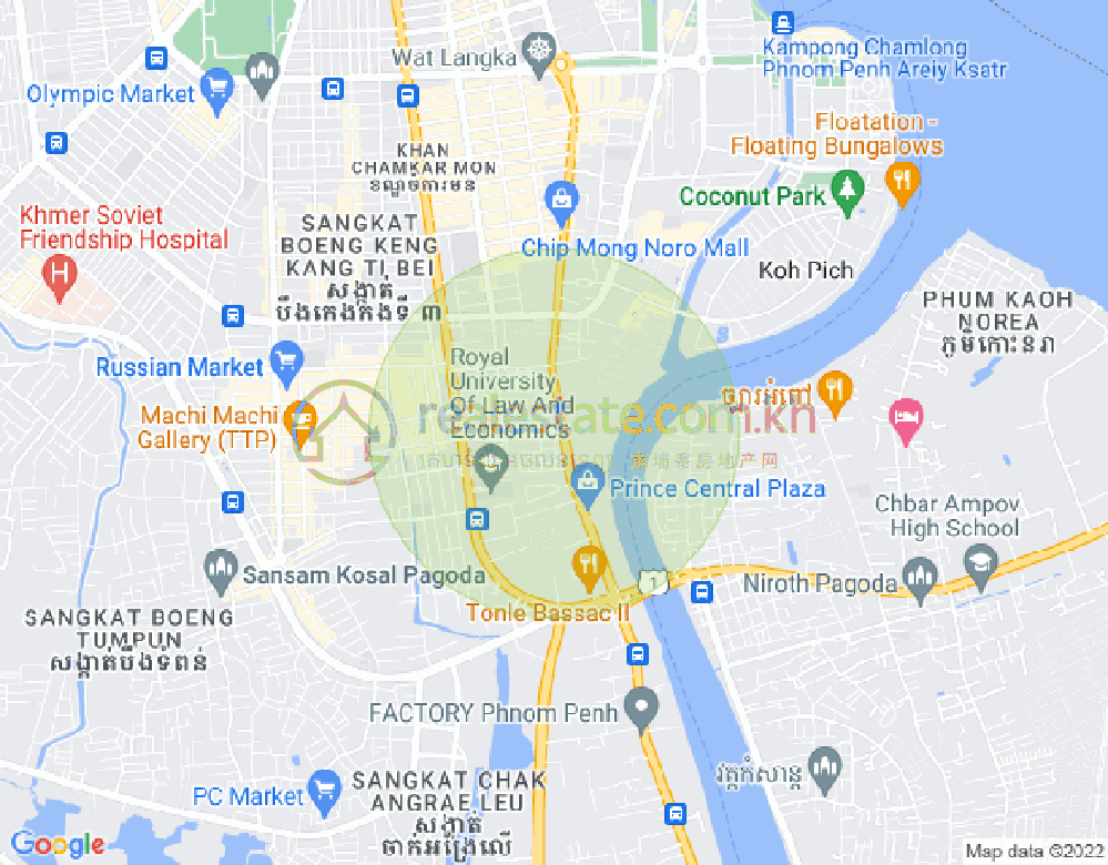 百色河分区, 占卡蒙, 金边地图