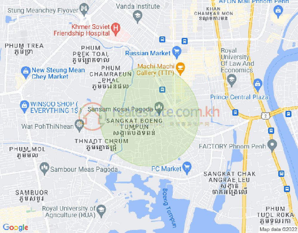 Map of Stueng Mean chey, Meanchey, Phnom Penh