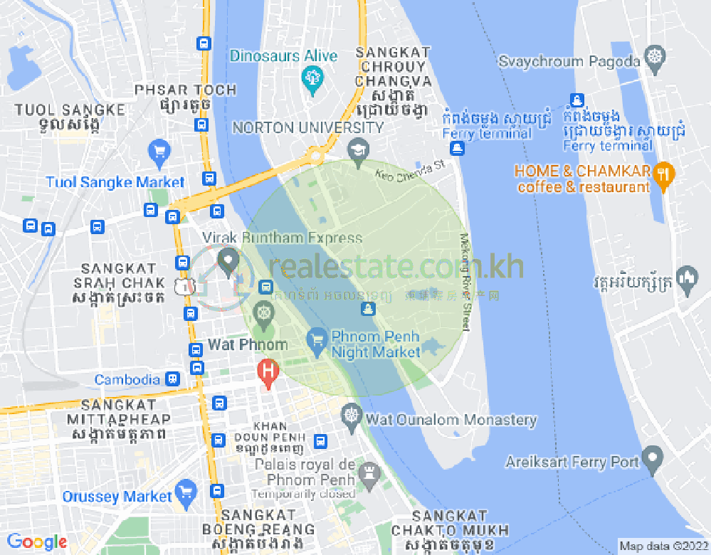 Mapa: Preaek Lieb, Chroy Changvar, Phnom Penh