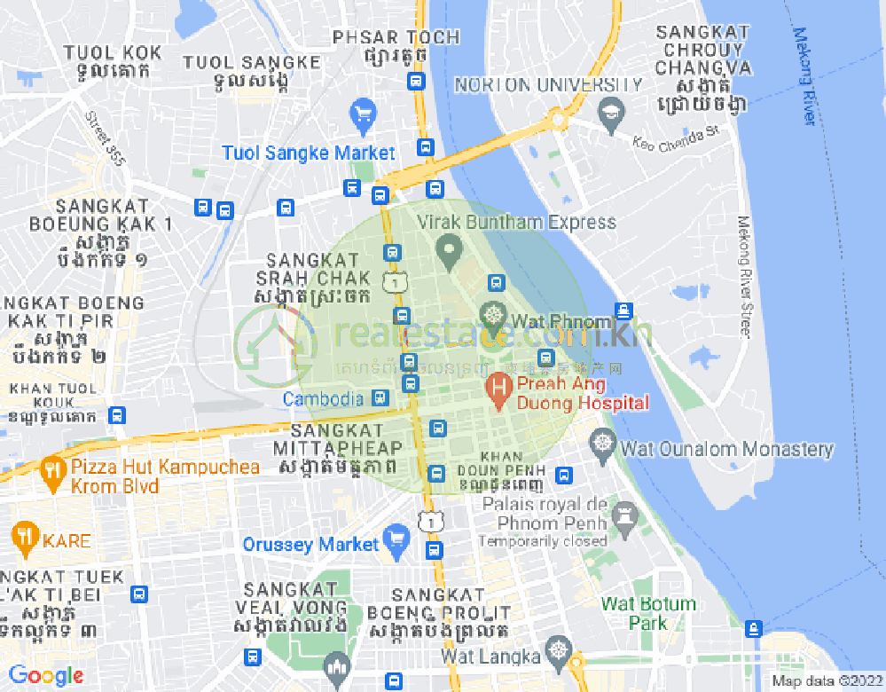 Mapa: Phnom Penh Thmey, Sen Sok, Phnom Penh