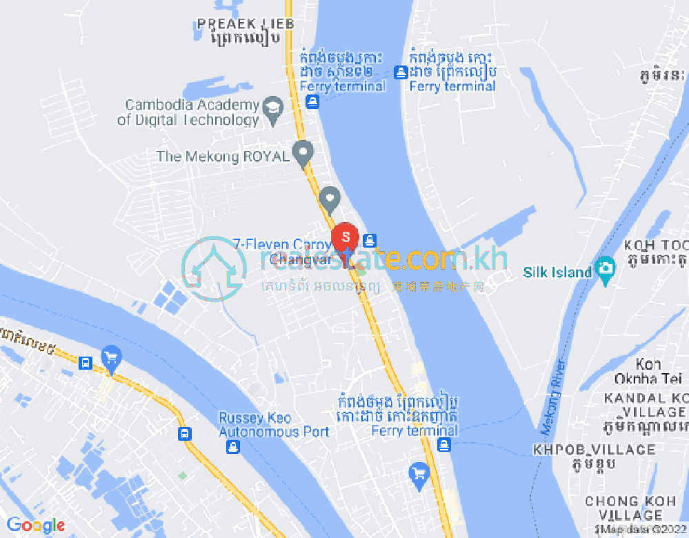 Map of Preaek Lieb, Chroy Changvar, Phnom Penh
