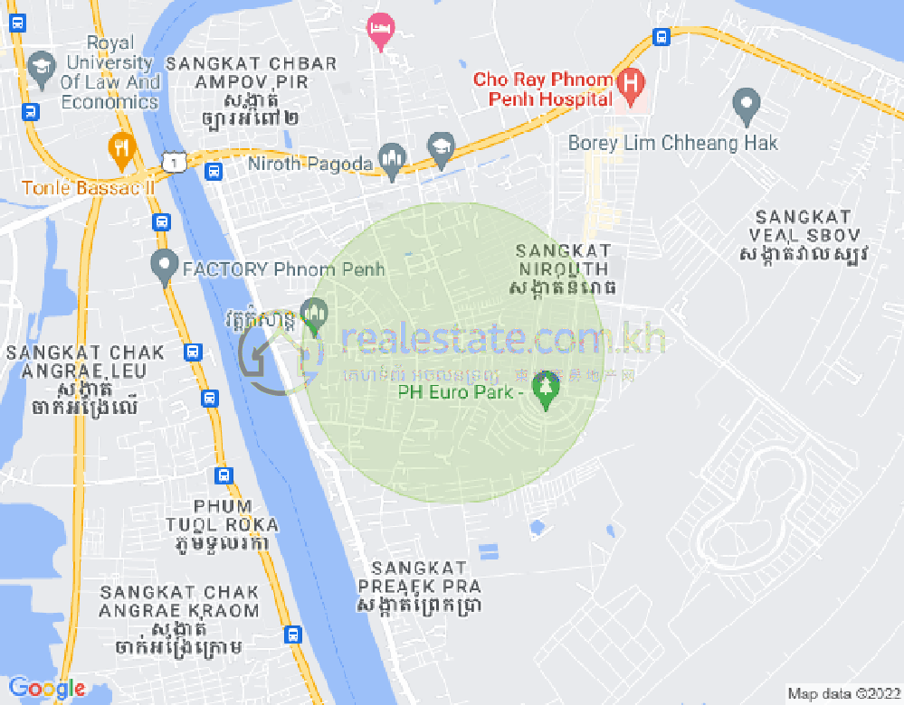 プレアエク・アエン, チバーアンポウ, プノンペンの地図