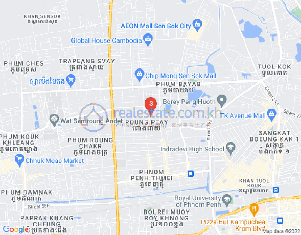 Mapa: Phnom Penh Thmey, Sen Sok, Phnom Penh