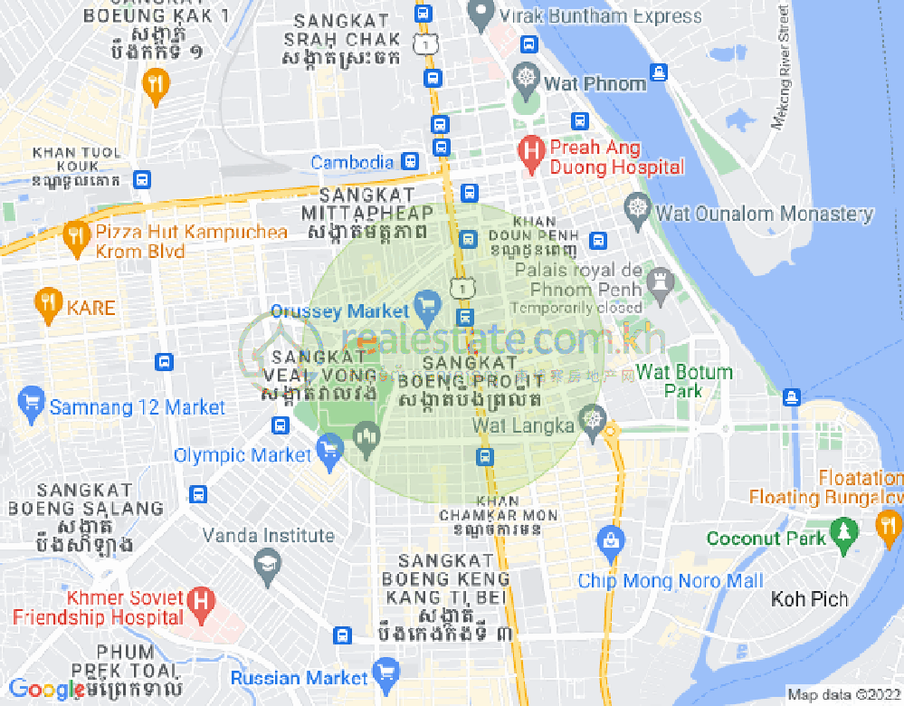 Mapa: Boeung Prolit, 7 Makara, Phnom Penh