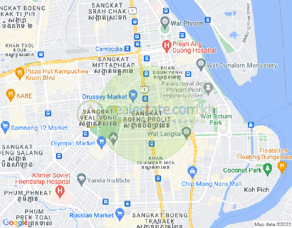 แผนที่ Boeung Prolit, เจ็ดมกรา, พนมเปญ