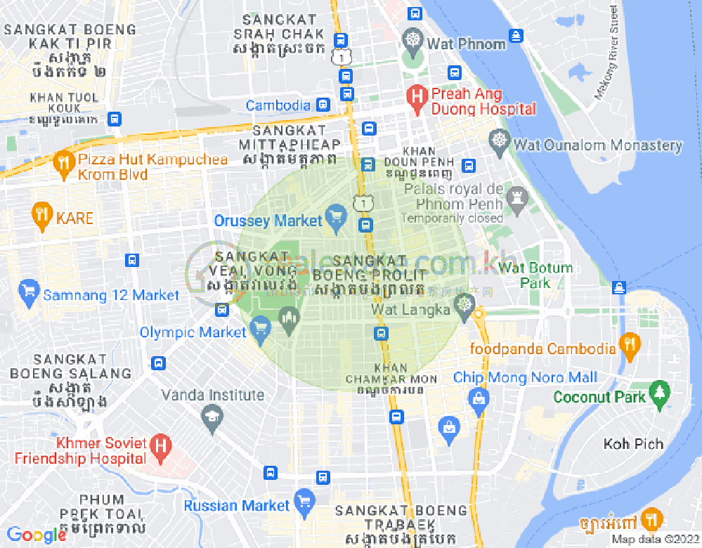 Map of Boeung Prolit, 7 Makara, Phnom Penh