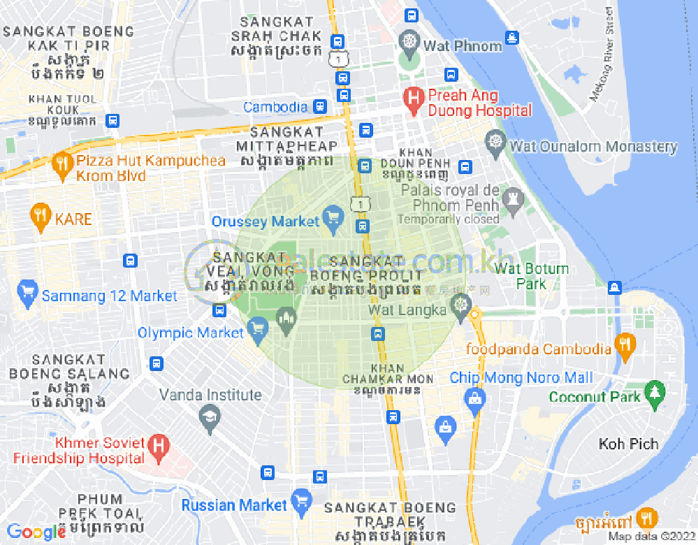 แผนที่ Boeung Prolit, เจ็ดมกรา, พนมเปญ