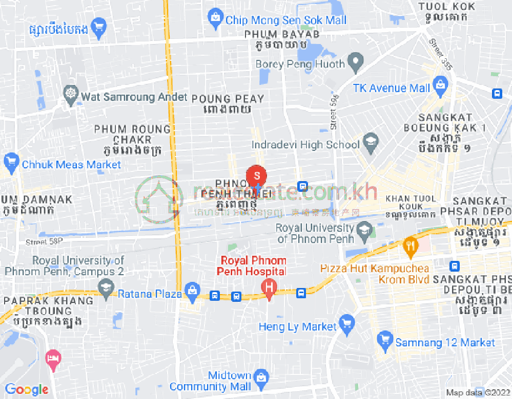 新金边, 森速区, 金边地图