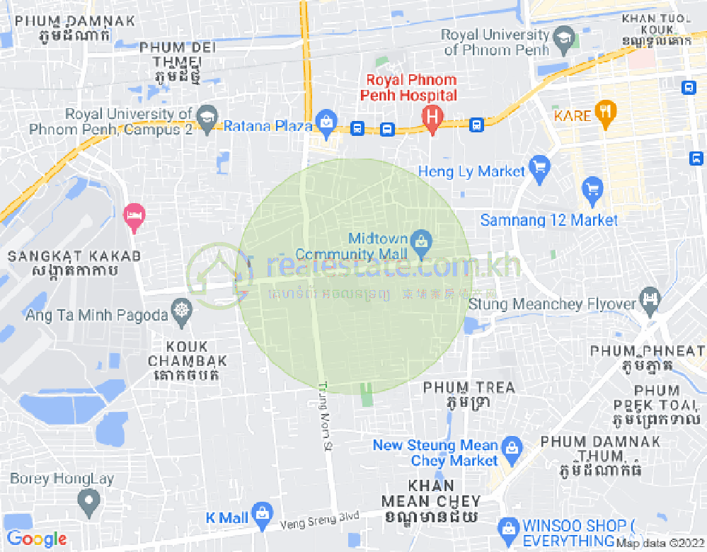 Tuek Thla屯, 森速区, 金边地图