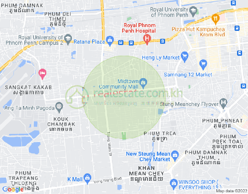 Map of Nakri, Ou Baek K'am, Sen Sok, Phnom Penh