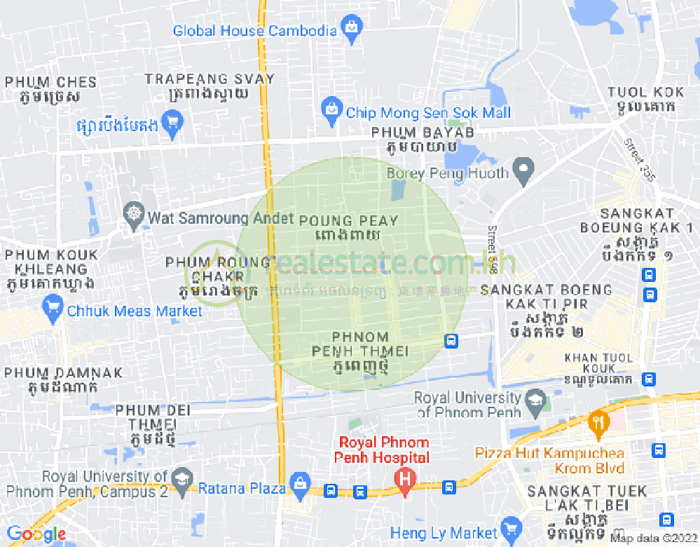 新金边, 森速区, 金边地图