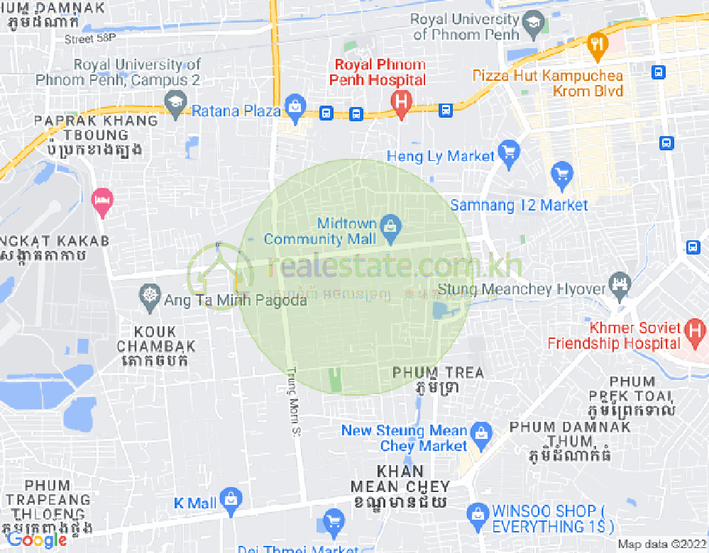 Map of 2004, Ou Baek K'am, Sen Sok, Phnom Penh
