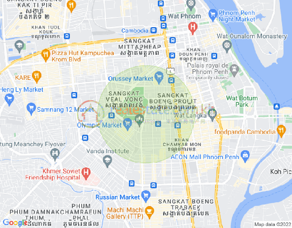Carte de Olympic, Boeng Keng Kang, Phnom Penh