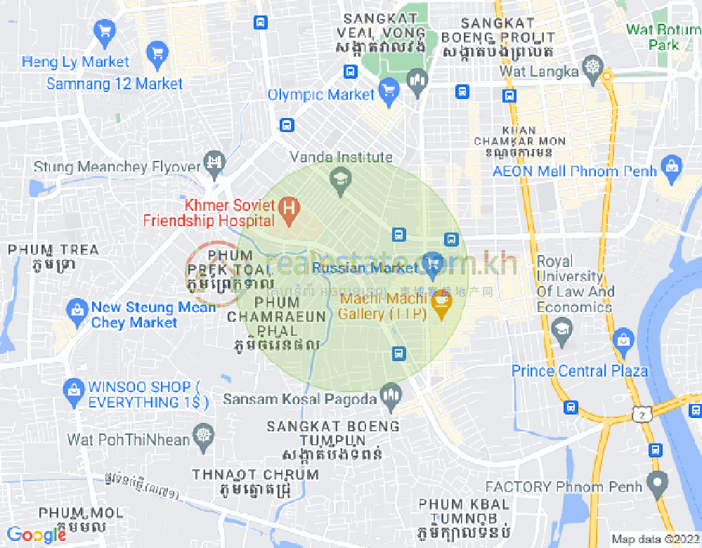 แผนที่ ตุมนบตึก, บึงเกงกอง, พนมเปญ