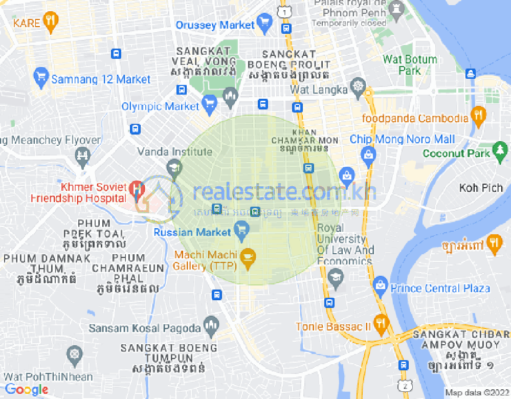 Map of BKK 3, Boeng Keng Kang, Phnom Penh