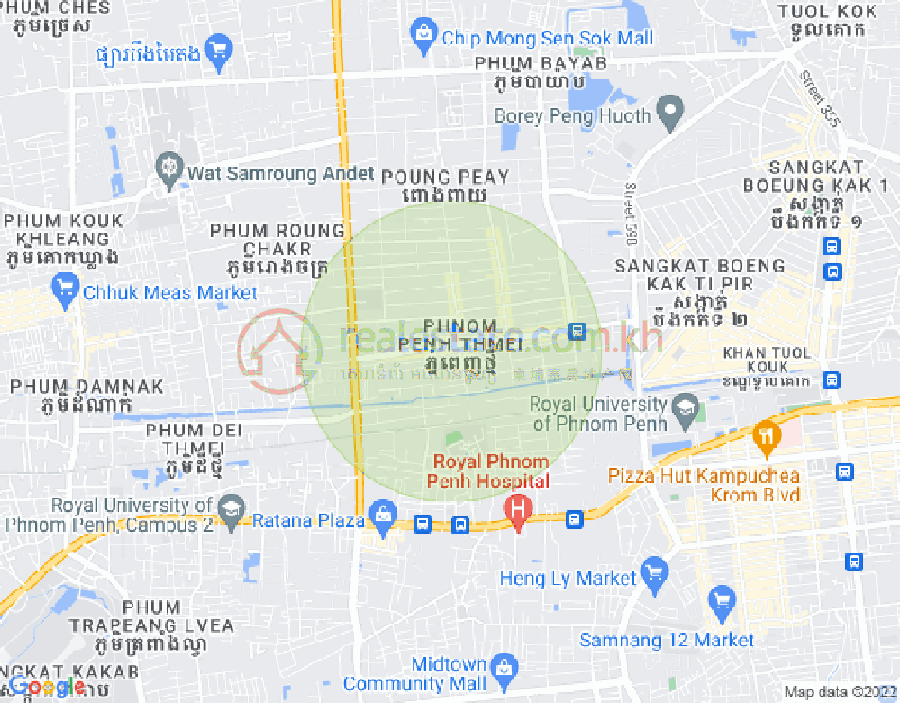 Mapa: Phnom Penh Thmey, Sen Sok, Phnom Penh