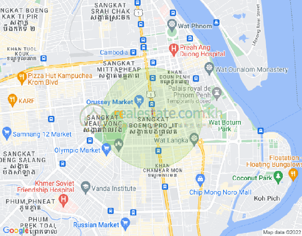 แผนที่ Boeung Prolit, เจ็ดมกรา, พนมเปญ