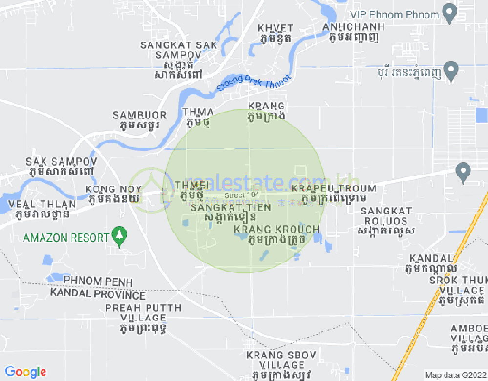 ផែនទី Street 20A, ទៀន, ដង្កោរ, ភ្នំពេញ
