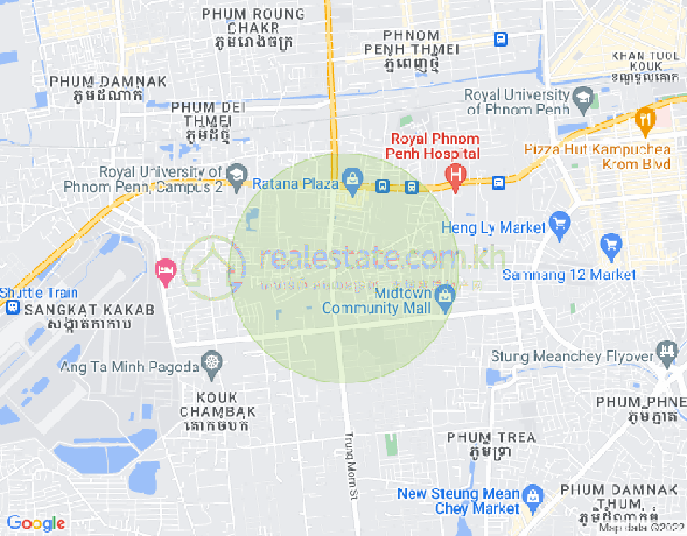 ផែនទី ទឹកថ្លា, សែនសុខ, ភ្នំពេញ
