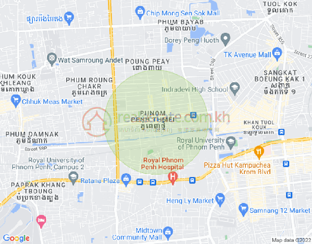 Mapa: Phnom Penh Thmey, Sen Sok, Phnom Penh