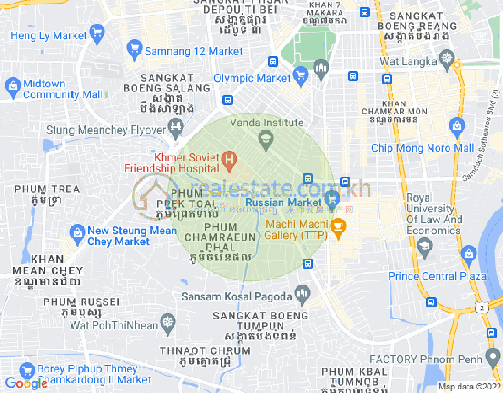 แผนที่ ตุมนบตึก, บึงเกงกอง, พนมเปญ
