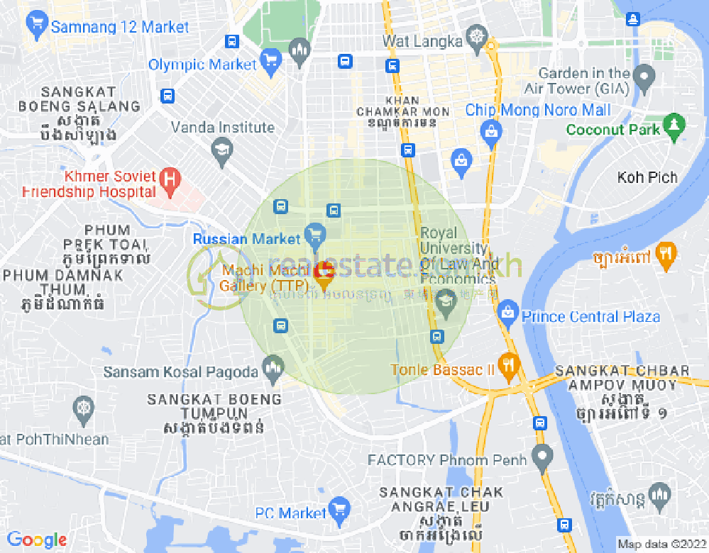 Mapa: Toul Tum Poung 1, Chamkarmon, Phnom Penh