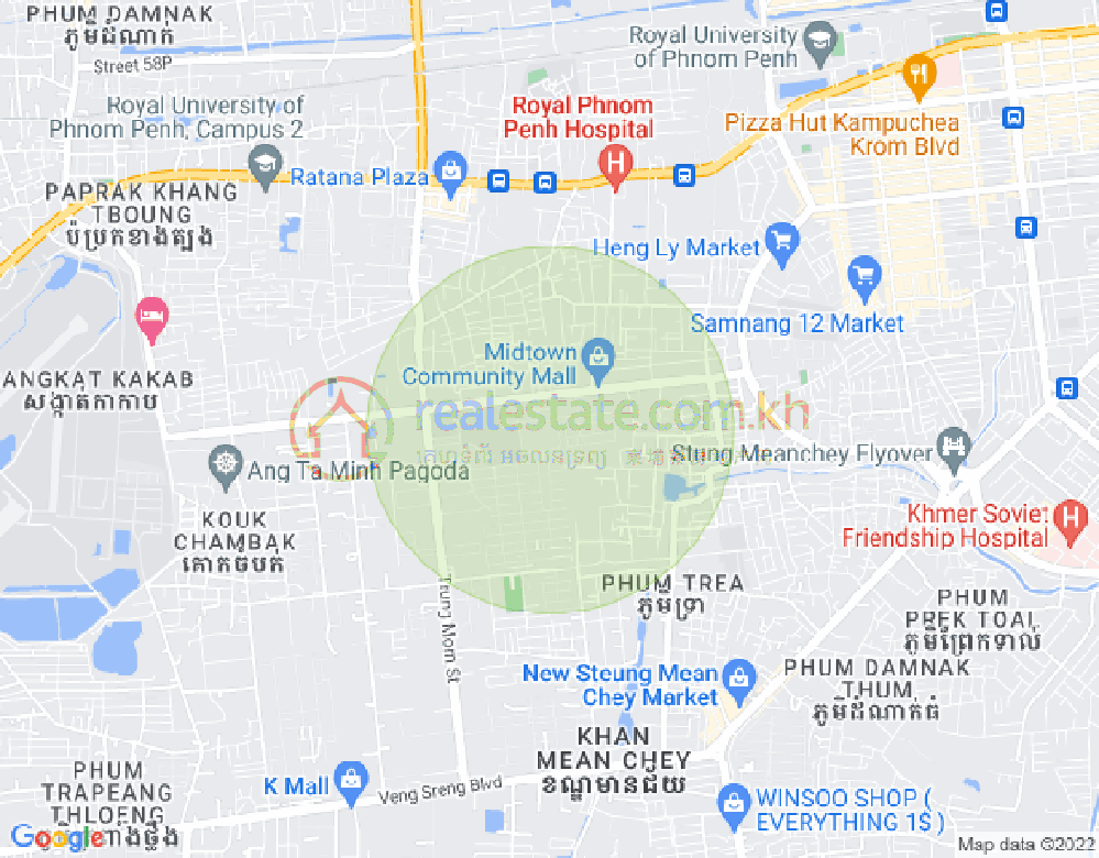แผนที่ ตึกทลา, แซนสก, พนมเปญ