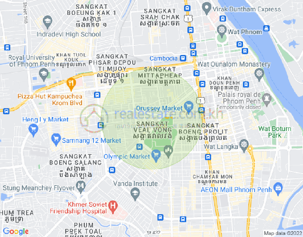 Map of Ou Ruessei 1, 7 Makara, Phnom Penh