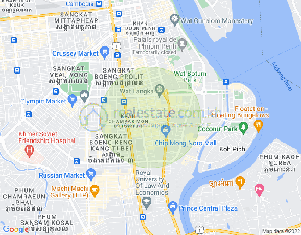 ផែនទី បឹងកេងកង១, បឹងកេងកង, ភ្នំពេញ