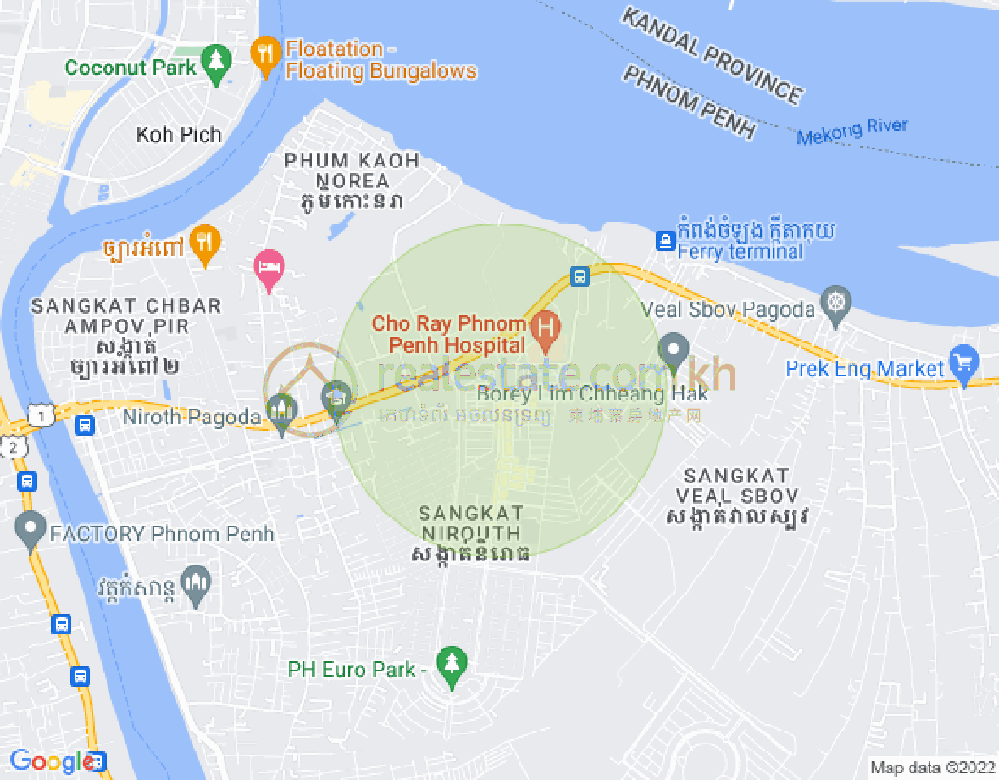 Nirouth分区, 铁桥头区, 金边地图
