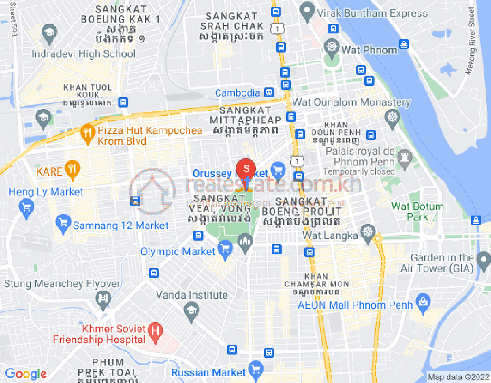 Mapa: Veal Vong, 7 Makara, Phnom Penh