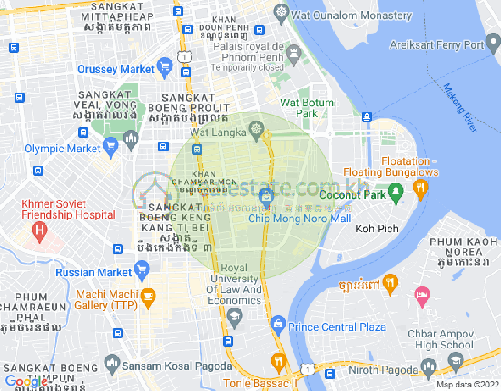 ផែនទី បឹងកេងកង១, បឹងកេងកង, ភ្នំពេញ