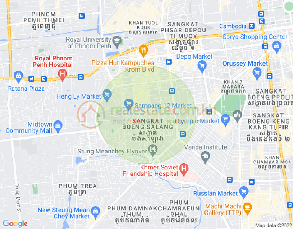 แผนที่ ผสาร์เดโป 2, ตuolโกก, พนมเปญ