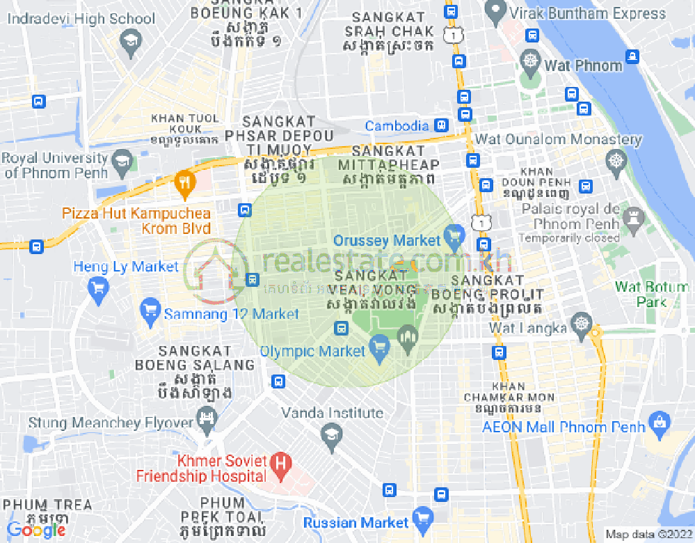 Veal Vong镇, 马卡拉区, 金边地图