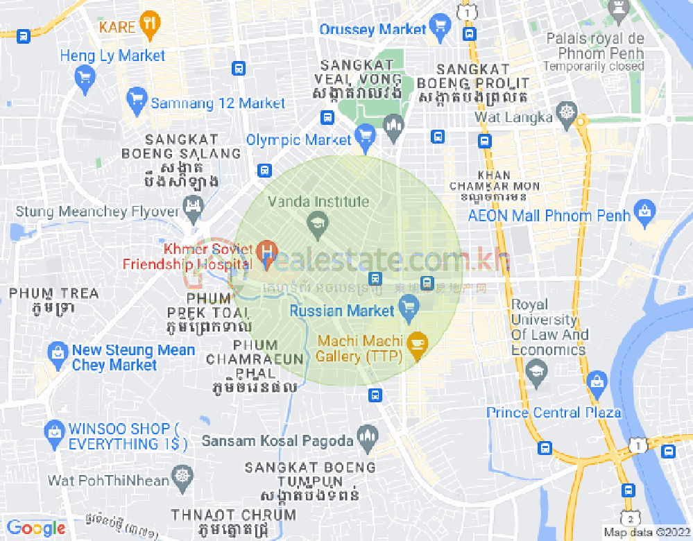 ផែនទី ទួលទំពូង១, ចំការមន, ភ្នំពេញ