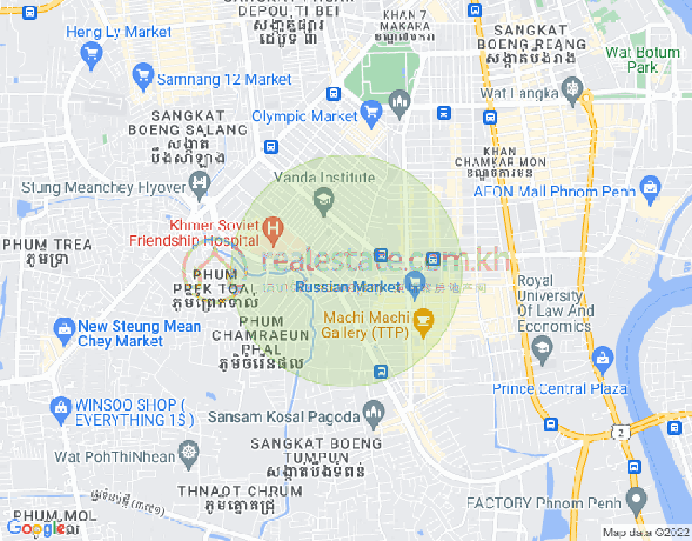 177 177, Tumnob Tuek镇, 波哥堪, 金边地图