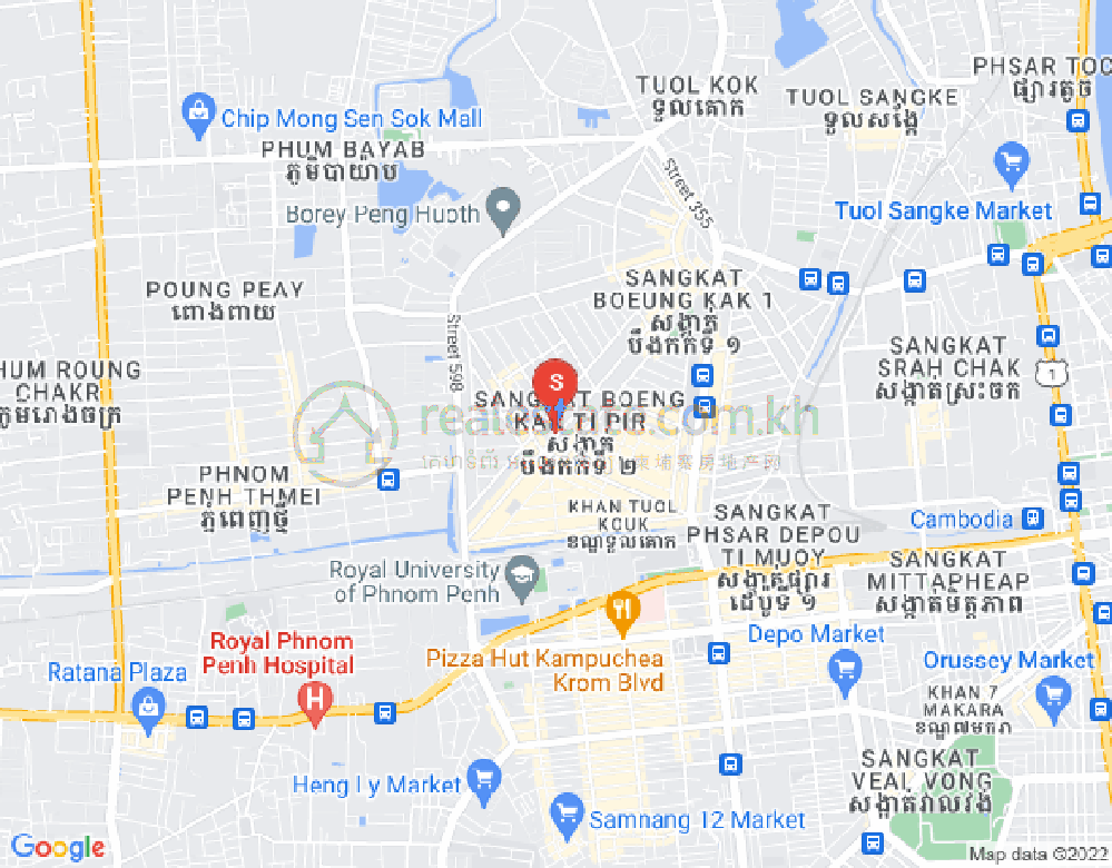 แผนที่ บึงกัก 2, ตวลโคก, พนมเปญ