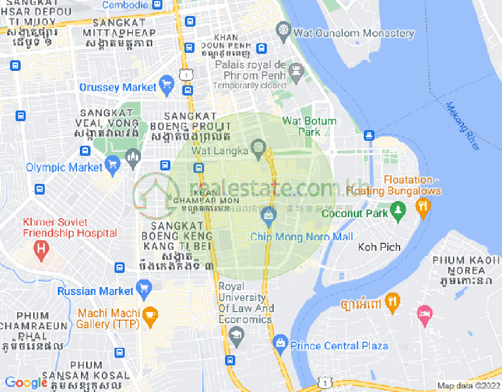 ផែនទី បឹងកេងកង១, បឹងកេងកង, ភ្នំពេញ